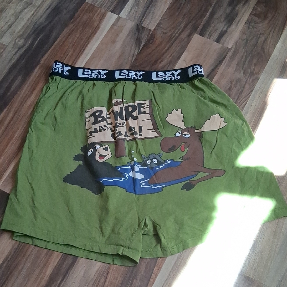 Lazy One Olive Green Men's Boxers - Picture 3 of 4
